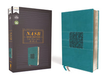 Load image into Gallery viewer, NASB, Thinline Bible, Leathersoft, Teal, Red Letter, 2020 Text, Comfort Print