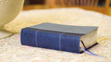 Load image into Gallery viewer, NIV Study Bible: New International Version, Navy / Blue Leather soft, Personal Size, Red Letter, Comfort Print (NIV Study Bible, Fully Revised Edition)