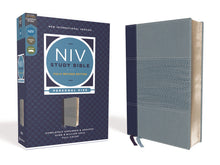 Load image into Gallery viewer, NIV Study Bible: New International Version, Navy / Blue Leather soft, Personal Size, Red Letter, Comfort Print (NIV Study Bible, Fully Revised Edition)
