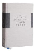Load image into Gallery viewer, NIV, Lucado Encouraging Word Bible, Cloth over Board, Gray, Comfort Print: Holy Bible, New International Version