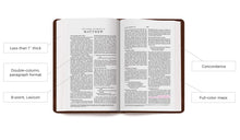 Load image into Gallery viewer, Holy Bible: English Standard Version (ESV): English Standard Version, Brown/Cordovan, Portfolio Design, Red Letter, Thinline Trutone Imitation Leather