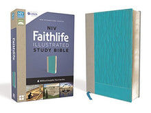 Load image into Gallery viewer, NIV Faithlife Study Bible: New International Version, Gray/Turquoise Leathersoft: Intriguing Insights to Inform Your Faith Imitation Leather – Import,