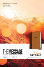 Load image into Gallery viewer, The Message Deluxe Gift Bible - Brown and Tan