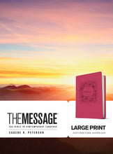 Load image into Gallery viewer, The Message Bible, Dusty Rose Floral Large Print Leather-Look