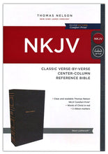 Load image into Gallery viewer, NKJV, Reference Bible, Classic Verse-by-Verse, Center-Column, Leathersoft, Black, Red Letter, Comfort Print: Holy Bible, New King James Version Imitation Leather