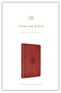 English Standard Version (ESV) Thinline Bible, soft leather look, terracotta,TruTone, Ornament Design, Thinline Leather Bound – Import,