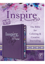 Load image into Gallery viewer, Inspire Praise Bible NLT Hardcover Leather like over board. The Bible for Coloring &amp; Creative Journaling.
