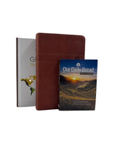 Load image into Gallery viewer, Men of Faith Essentials Bundle – Men’s Devotional Bible + “You Are Irreplaceable” Polo T-Shirt
