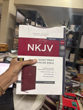 Load image into Gallery viewer, Clearance sale 2026, NKJV Holy Bible, Giant Print Thinline Bible, Brown Leathersoft, Thumb Indexed, Red Letter, Comfort Print: New King James Version by Thomas Nelson Publishers (Author)  Format: Imitation Leather
