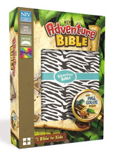 Load image into Gallery viewer, Niv, Adventure Bible, Leathersoft, Zebra Print, Full Color Interior Imitation Leather
