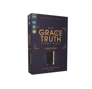 Niv, the Grace and Truth Study Bible, European Bonded Leather, Black, Red Letter, Comfort Print Bonded Leather