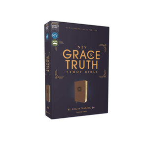 The Grace and Truth Study Bible: New International Version, Brown, Leathersoft, Simple/Indexed, Comfort Print Imitation Leather – Import