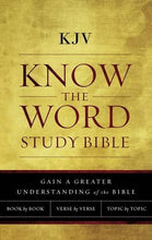 Load image into Gallery viewer, KJV, Know The Word Study Bible, Paperback, Red Letter Edition: Gain a greater understanding of the Bible book by book, verse by verse, or topic by topic Paperback – Import,
