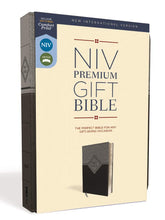 Load image into Gallery viewer, Niv, Premium Gift Bible, Leathersoft, Black/Gray, Red Letter Edition, Indexed, Comfort Print
