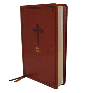 KJV, Thinline Bible, Leathersoft, Brown, Red Letter, Comfort Print: Holy Bible, King James Version Imitation Leather – Import