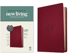 Load image into Gallery viewer, Clearance Sale 2026, NLT Large Print Thinline Reference Bible, Filament Enabled Edition (Red Letter, Leatherlike, Berry): New Living Translation, Aurora Cranberry Leatherlike, Filament Enabled, Thinline Reference
