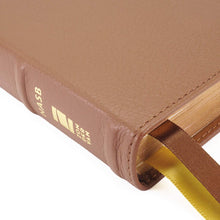 Load image into Gallery viewer, NASB, Thinline Bible, Genuine Leather, Buffalo, Brown, Red Letter, 1995 Text, Art Gilded Edges, Comfort Print
