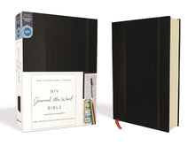 Load image into Gallery viewer, NIV, Journal the Word Bible, Hardcover, Black, Red Letter Ed: Reflect, Take Notes, or Create Art Next to Your Favorite Verses Hardcover
