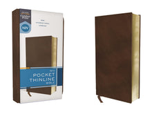 Load image into Gallery viewer, Niv, Pocket Thinline Bible, Leathersoft,BondedLeather,Brown,Black Red Letter, Comfort Print by Zondervan Publishing House (Author)  Imitation Leather
