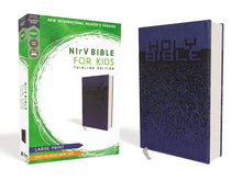 Load image into Gallery viewer, NIrV, Bible for Kids, Large Print, Leathersoft, Blue, Comfort Print Leather Bound – Large Print
