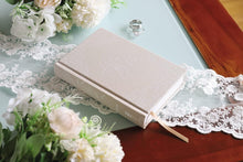 Load image into Gallery viewer, Holy Bible: New International Version, Bride&#39;s Bible, Cream, Cloth over Board, Red Letter, Comfort Print Hardcover – Import
