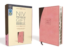 Load image into Gallery viewer, Niv, Premium Gift Bible, Leathersoft, Black/Gray, Red Letter Edition, Indexed, Comfort Print
