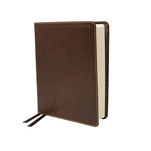 NKJV, Journal the Word Bible, Bonded Leather, Brown, Red Letter, Comfort Print: Reflect, Journal, or Create Art Next to Your Favorite Verses Bonded Leather – Import