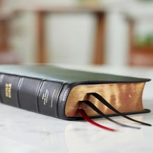Load image into Gallery viewer, Holy Bible: New King James Version, Black, Goatskin Leather, Single-Column Verse-By-Verse W/ 72,000 Cross-References, Premier Collection, Comfort Print Leather Bound
