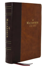 Load image into Gallery viewer, NKJV, MacArthur Study Bible, 2nd Edition, Leathersoft, Brown, Comfort Print: Unleashing God&#39;s Truth One Verse at a Time Imitation Leather
