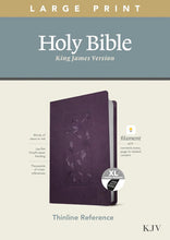 Load image into Gallery viewer, KJV Large Print Thinline Reference Bible, Filament Enabled Edition (Red Letter, Leatherlike, Floral Purple, Indexed) Imitation Leather Large Print
