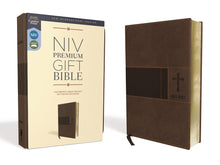 Load image into Gallery viewer, Niv, Premium Gift Bible, Leathersoft, Black/Gray, Red Letter Edition, Indexed, Comfort Print
