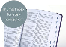 Load image into Gallery viewer, KJV Large Print Thinline Reference Bible, Filament Enabled Edition (Red Letter, Leatherlike, Floral Purple, Indexed) Imitation Leather Large Print
