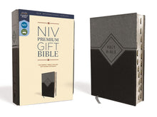 Load image into Gallery viewer, Niv, Premium Gift Bible, Leathersoft, Black/Gray, Red Letter Edition, Indexed, Comfort Print
