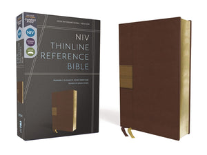 Niv, Thinline Reference Bible, Leathersoft, Brown, Red Letter, Comfort Print: New International Version, Brown, Leathersoft, Thinline Reference Bible, Red Letter, Comfort Print Imitation Leather – Import