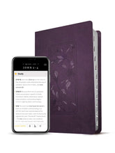 Load image into Gallery viewer, KJV Large Print Thinline Reference Bible, Filament Enabled Edition (Red Letter, Leatherlike, Floral Purple, Indexed) Imitation Leather Large Print
