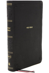 NKJV, End-of-Verse Reference Bible, Personal Size Large Print, Leathersoft, Black, Thumb Indexed, Red Letter, Comfort Print: Holy Bible, New King James Version Imitation Leather – Large Print,