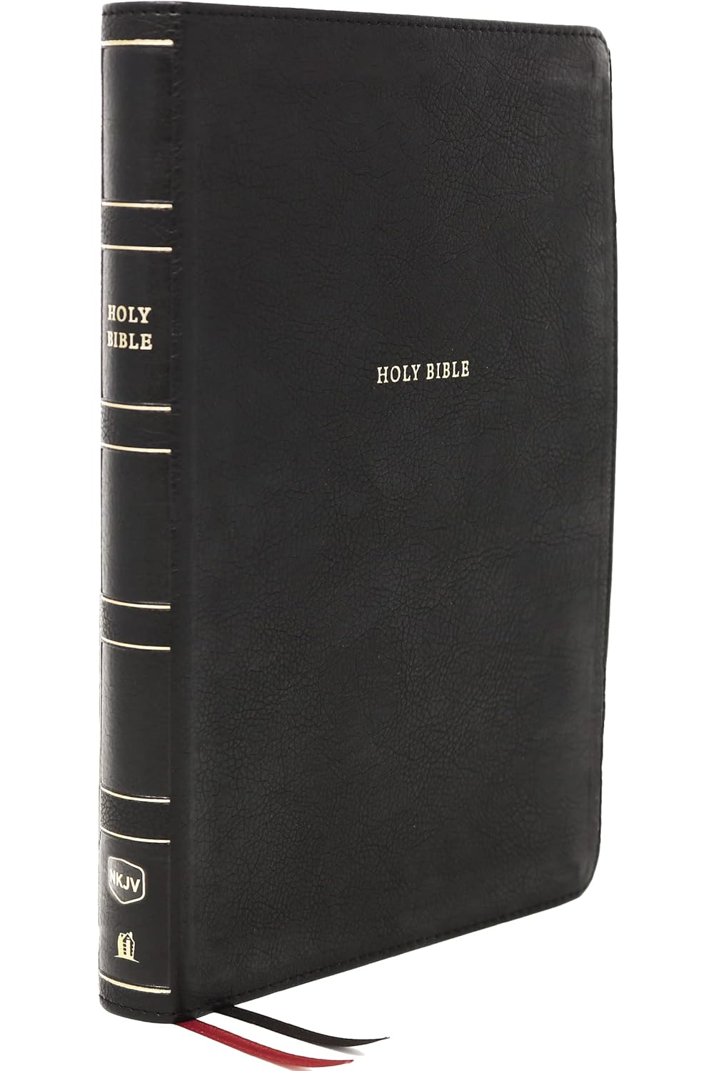 NKJV, Thinline Reference Bible, Large Print, Leathersoft, Black/Brown, Red Letter, Comfort Print: Holy Bible, New King James Version Imitation Leather – Import,