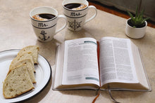 Load image into Gallery viewer, Niv, Couples' Devotional Bible, Leathersoft, Stone, Comfort Print Imitation Leather
