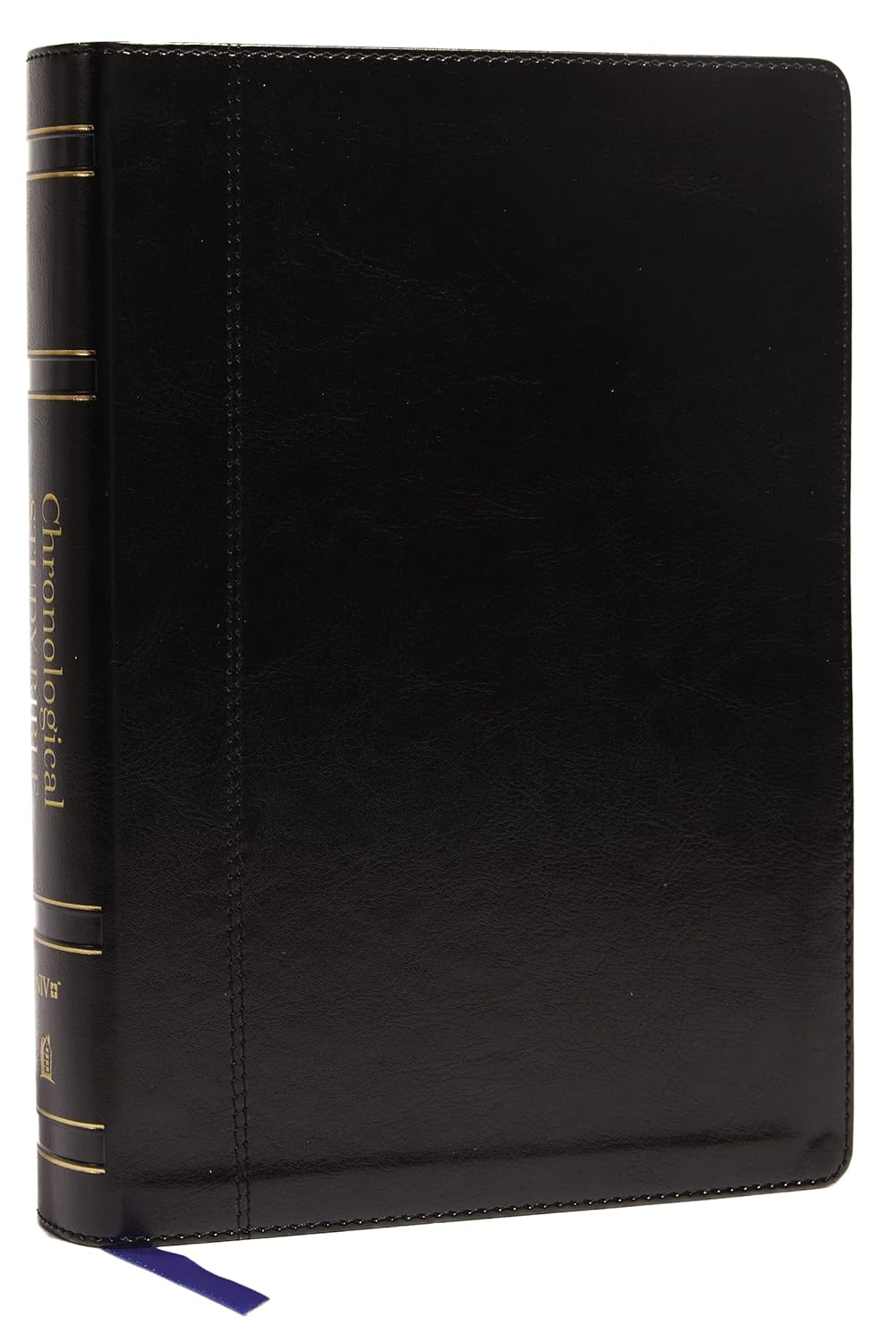 Holy Bible: New International Version, Black, Leathersoft, Chronological Study, Comfort Print Imitation Leather – Import