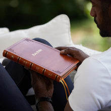 Load image into Gallery viewer, KJV, Thinline Bible, Large Print, Vintage Series, Leathersoft, Tan, Red Letter, Comfort Print: Holy Bible, King James Version Imitation Leather – Large Print
