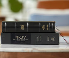 Load image into Gallery viewer, Holy Bible: New King James Version, Black, Goatskin Leather, Single-Column Verse-By-Verse W/ 72,000 Cross-References, Premier Collection, Comfort Print Leather Bound
