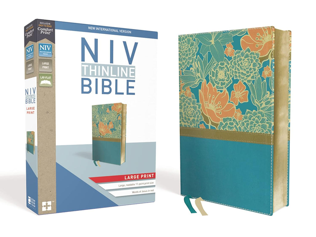 NIV, Thinline Bible, Large Print, Imitation Leather, Red Letter Edition: New International Version, Leathersoft, Thinline,