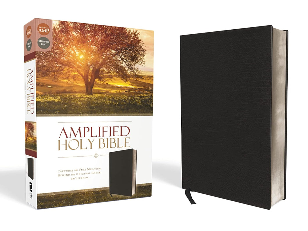 Amplified Holy Bible, Bonded Leather, Black/Burgundy: Captures the Full Meaning Behind the Original Greek and Hebrew Bonded Leather