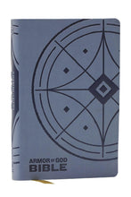 Load image into Gallery viewer, Holy Bible: KJV Armor of God Bible, Blue/Gray Leathersoft, Children’s Bible, Words of Christ in Red, Comfort Print, 1 Satin Marker, With Maps Imitation Leather
