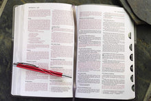 Load image into Gallery viewer, Niv, Premium Gift Bible, Leathersoft, Black/Gray, Red Letter Edition, Indexed, Comfort Print
