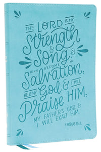 NKJV, Thinline Bible, Verse Art Cover Collection, Leathersoft, Teal, Red Letter, Comfort Print: Holy Bible, New King James Version Imitation Leather – Import