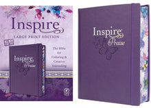 Load image into Gallery viewer, Inspire Praise Bible NLT Hardcover Leather like over board. The Bible for Coloring &amp; Creative Journaling.
