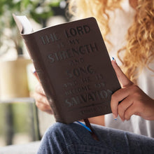 Load image into Gallery viewer, KJV, Personal Size Reference Bible, Verse Art Cover Collection, Genuine Leather, Brown, Red Letter, Thumb Indexed, Comfort Print: Holy Bible, King James Version Leather Bound
