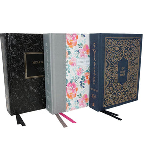 KJV, Journal the Word Bible, Cloth over Board, Pink Floral, Red Letter, Comfort Print: Reflect, Journal, or Create Art Next to Your Favorite Verses Hardcover – Import,