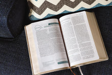 Load image into Gallery viewer, Niv, Couples' Devotional Bible, Leathersoft, Stone, Comfort Print Imitation Leather
